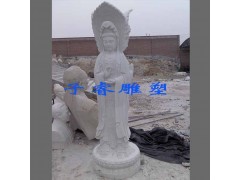 曲陽(yáng)石雕定做寺廟雕塑三面觀音像廠