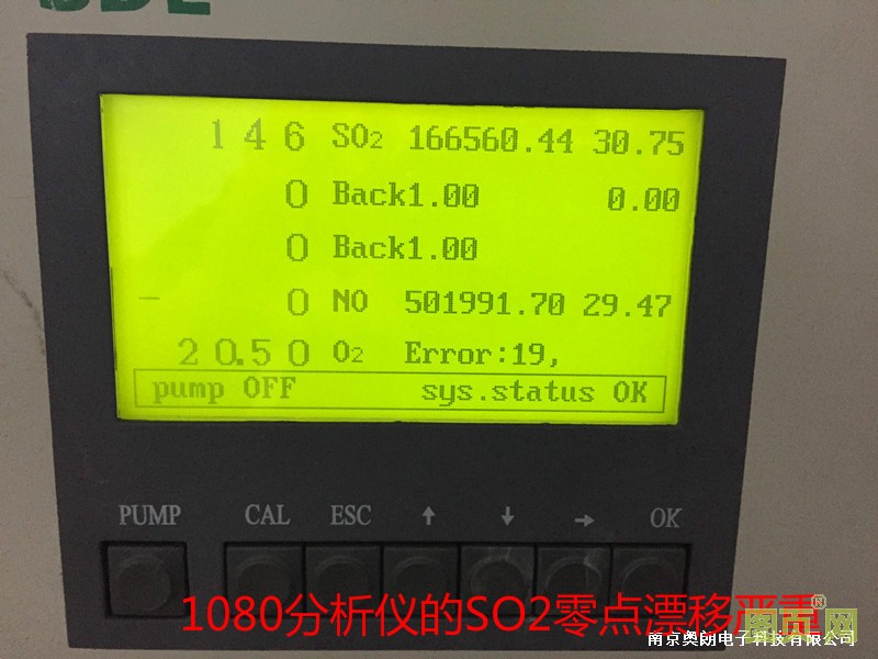 1080分析儀的SO2零點(diǎn)漂移嚴(yán)重