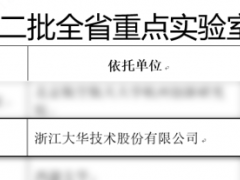 大華股份獲批浙江省全省重點(diǎn)實(shí)驗(yàn)室
