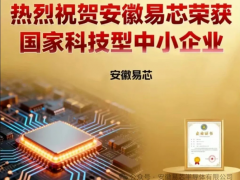 安徽易芯成功入選國(guó)家科技型中小企業(yè)庫(kù)！